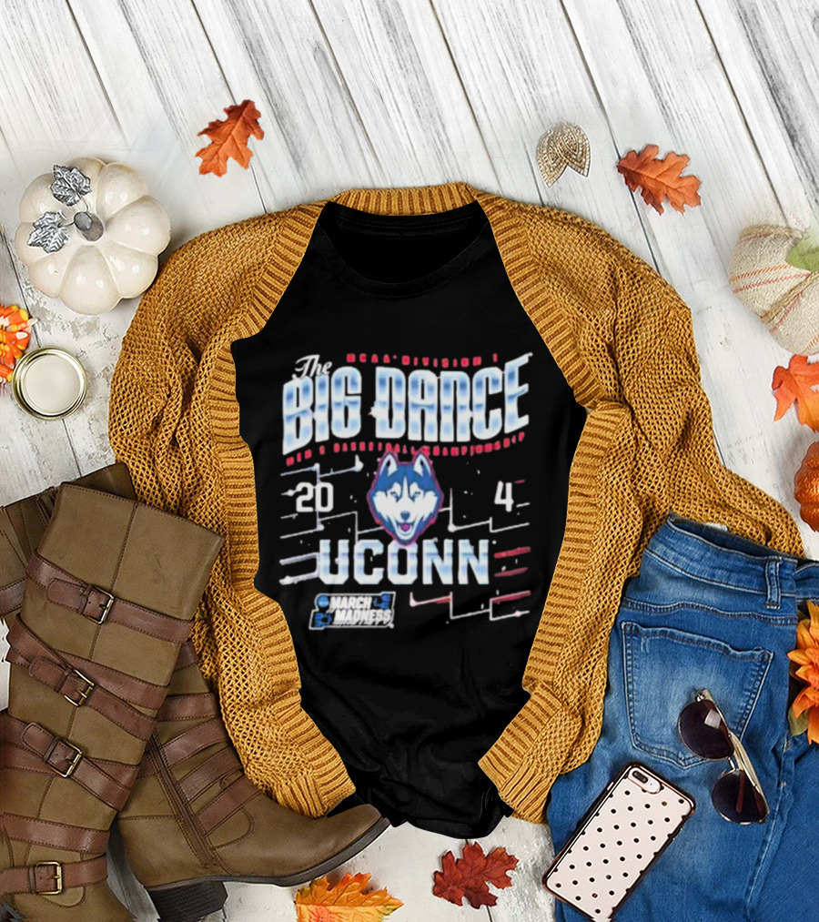 NCAA Division I The Big Dance 2024 Uconn Huskies March Madness Men's Basketball Championship T-Shirt