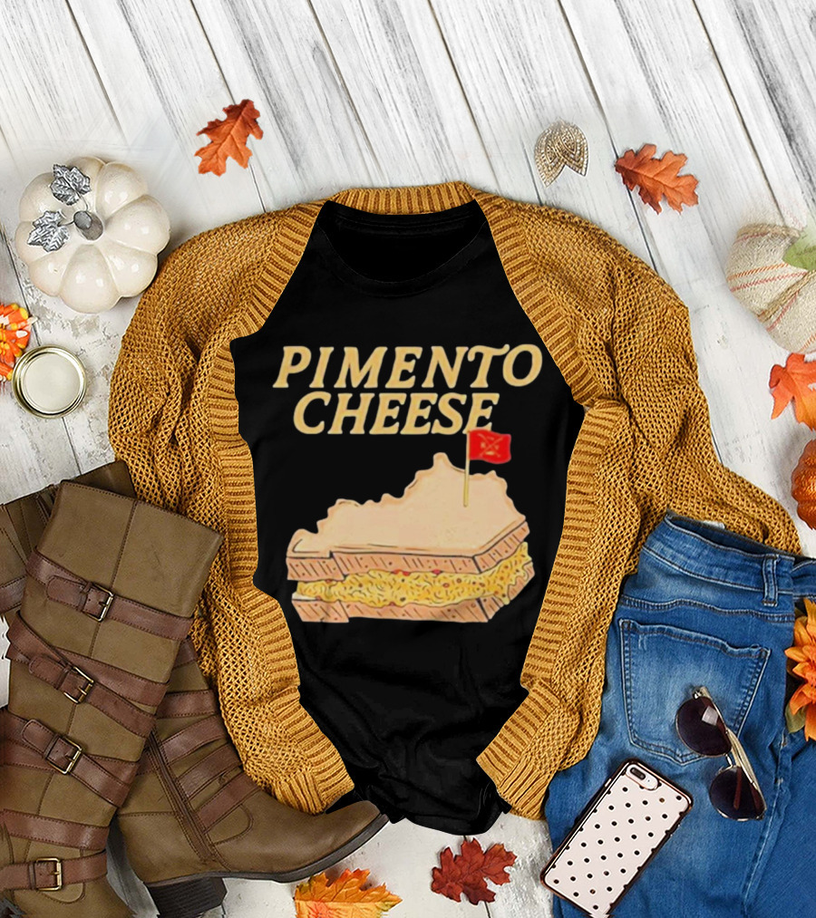 Pimento Cheese Sandwich with Kentucky Shape and Flag T-Shirt