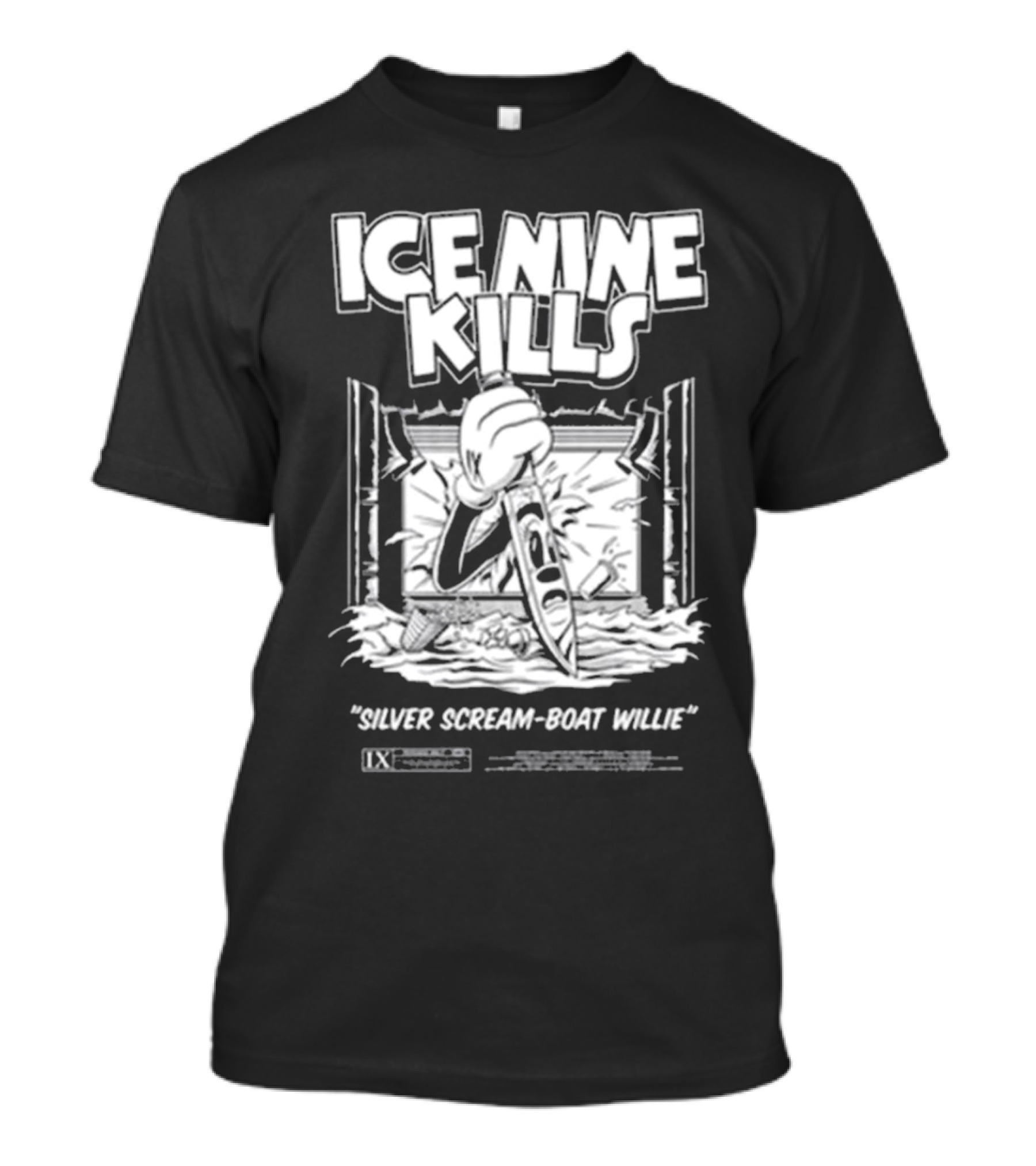 ICE NINE KILLS Silver Scream-Boat Willie IX Merchandise T-Shirt