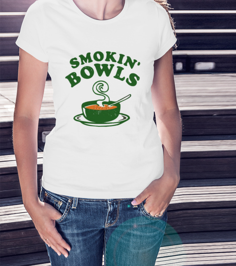 Smokin’ Bowls Soup With Spoon And Swirling Steam T-Shirt