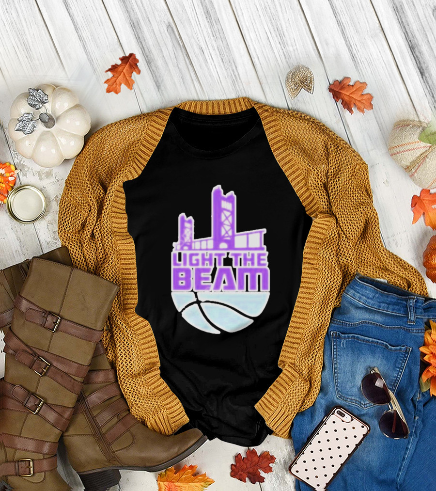 Noel Harris Light The Beam Sacramento Kings Basketball Tower T-Shirt