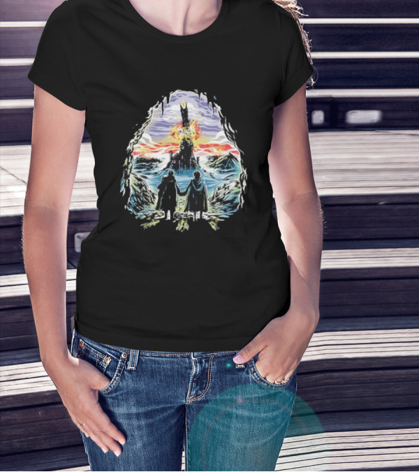 Project One Ring Mount Doom Journey Frodo Sam Image T-Shirt