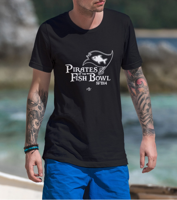 Pirates Of The Fish Bowl SFB14 Flag Shark T-Shirt