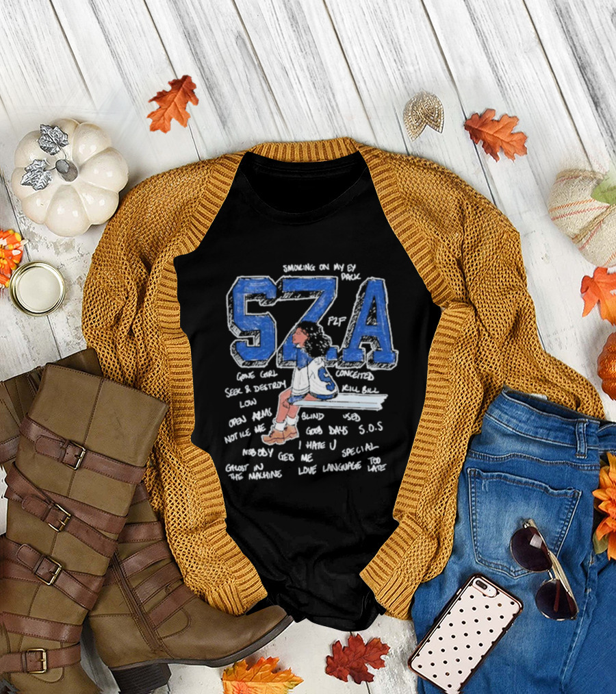 SZA S.O.S Sketchbook Gone Girl Kill Bill Good Days Special Ghost In The Machine T-Shirt