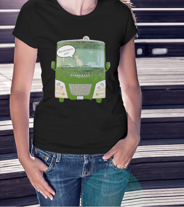 Winnebago Are We There Yet? Dog In Van Scene T-Shirt