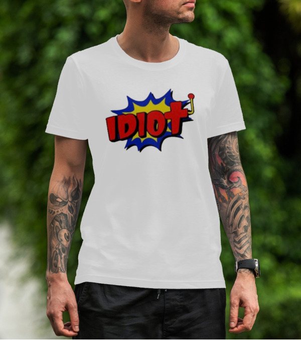 Vegasmatt Idiot Comic Pop Art Style Explosion T-Shirt