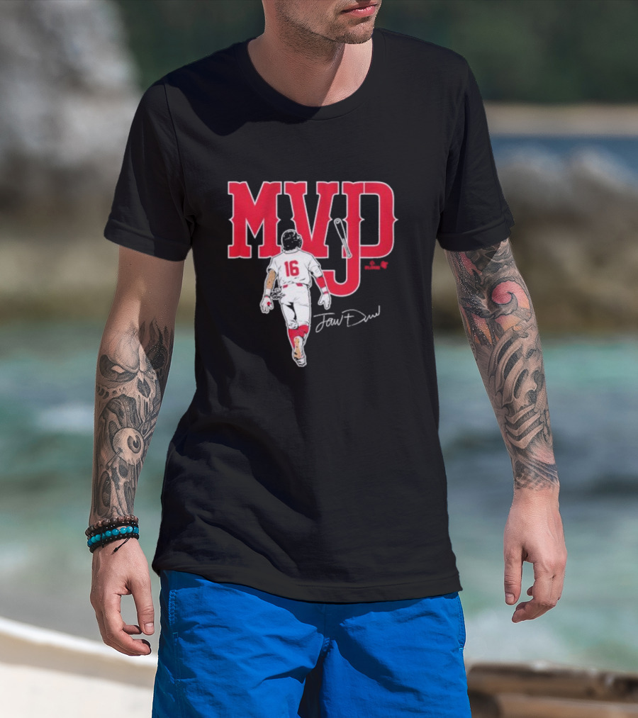 MVJD Jarren Duran 16 Baseball Signature T-Shirt