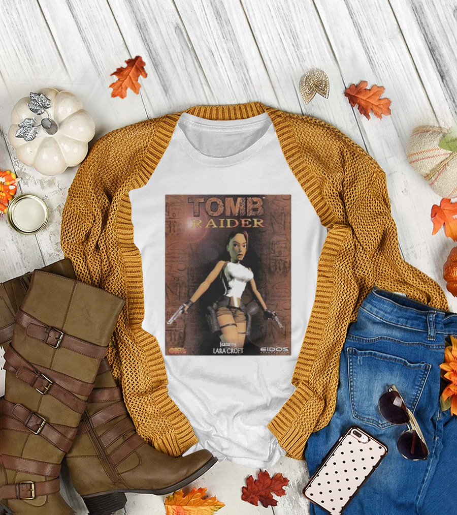 Tomb Raider Featuring Lara Croft Game Cover Eidos Core T-Shirt