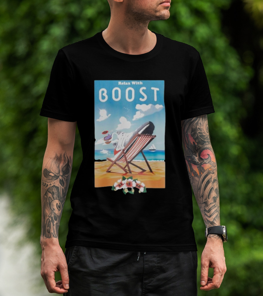 Relax With Boost Ultra Boost Beach Chair Scene T-Shirt