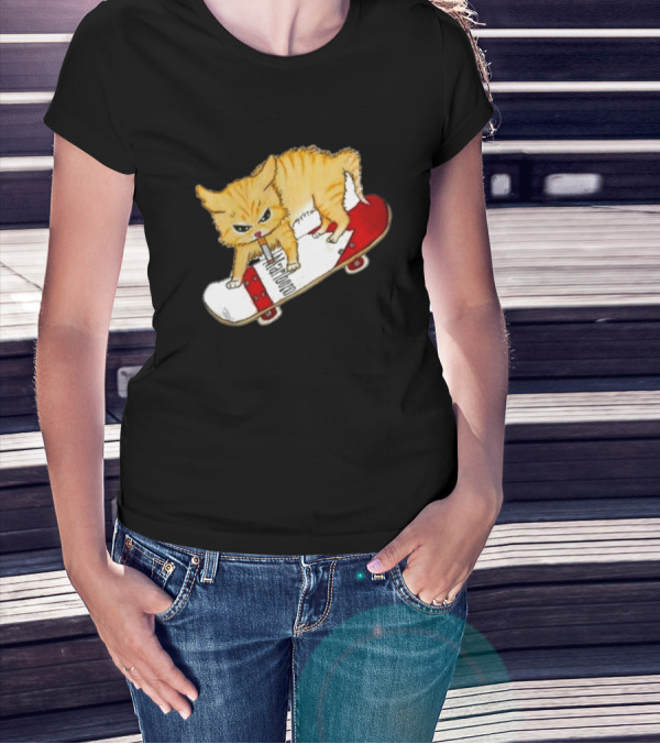 Lonely Kids Club Cig Cats Skateboarding Clarence Returns T-Shirt