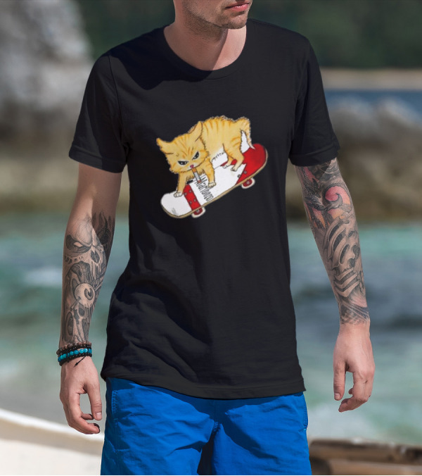 Lonely Kids Club Cig Cats Skateboarding Clarence Returns T-Shirt