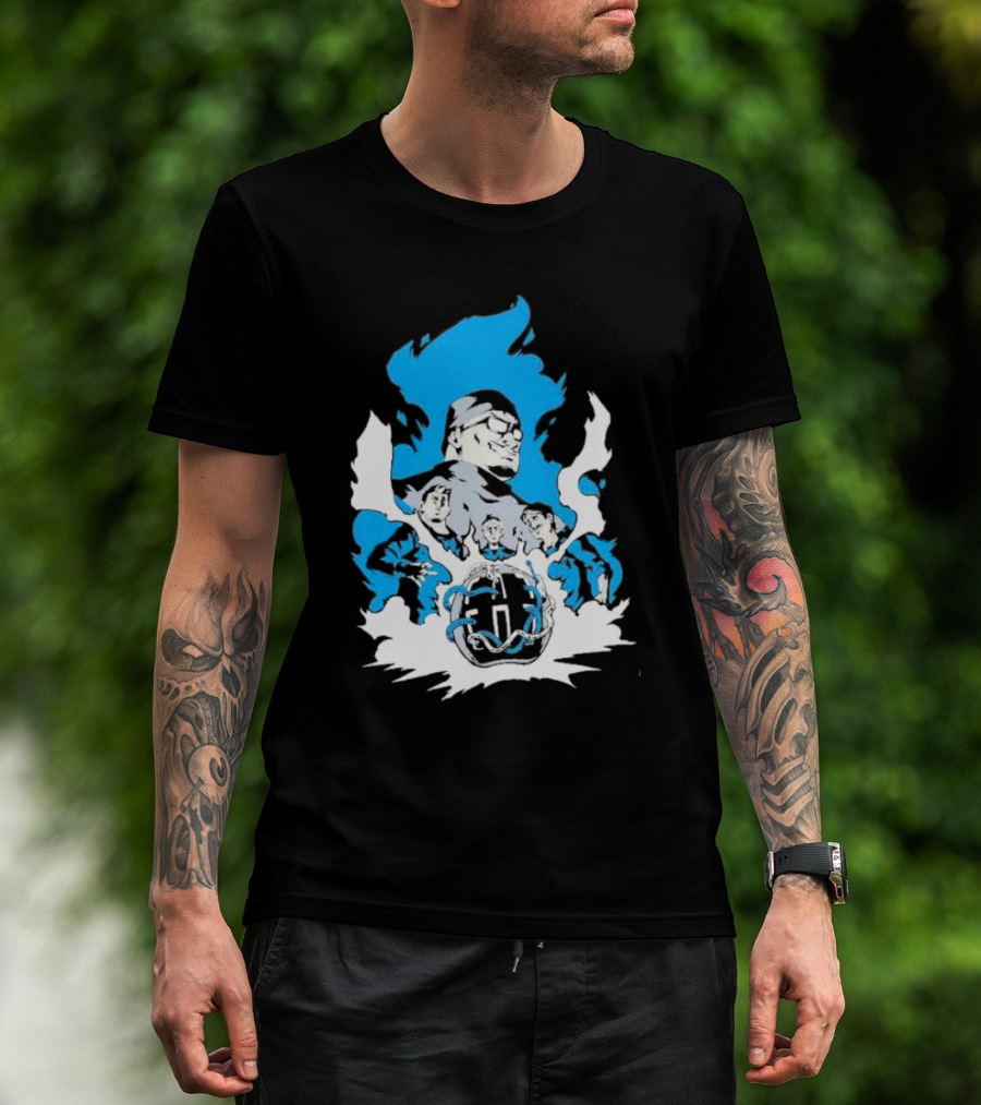 Mega64 Master Collection Featuring Iconic Characters And Explosive Blue T-Shirt