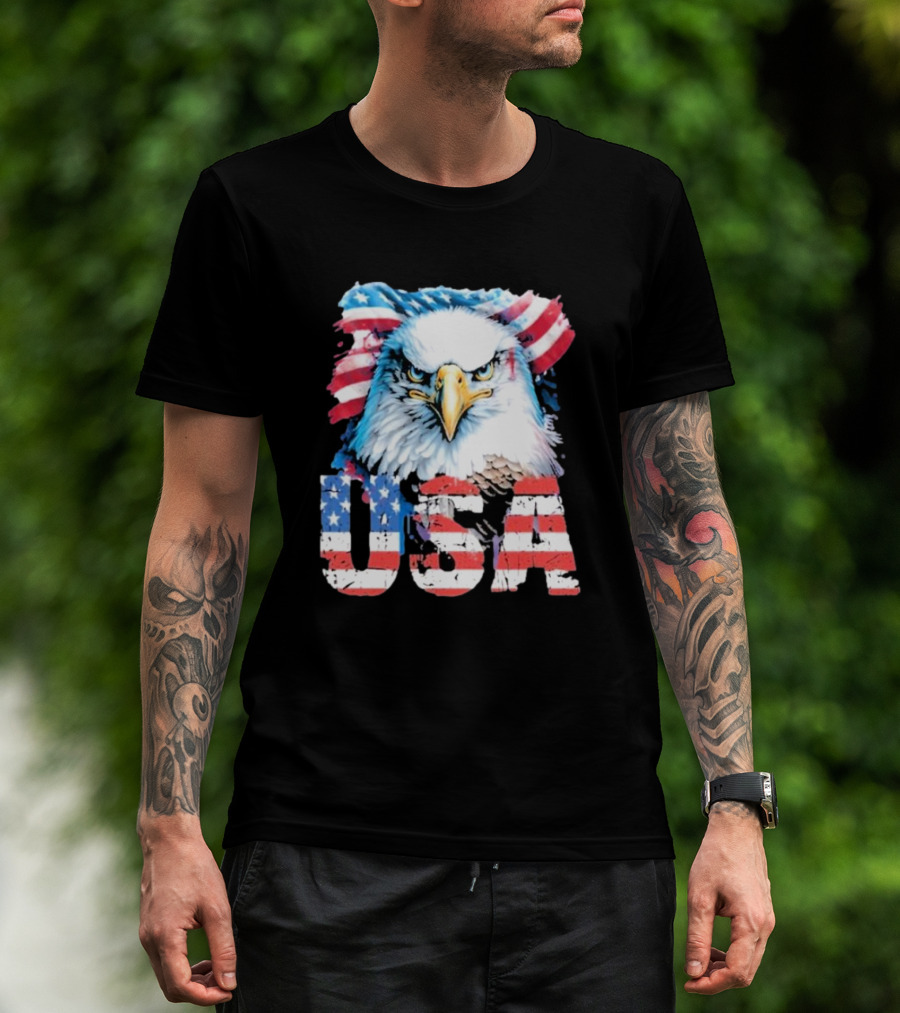 USA Patriot Eagle American Flag T-Shirt