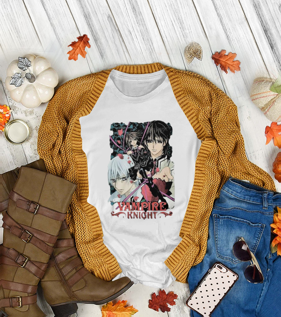 Vampire Knight Lovers Anime Characters Roses and Hearts T-Shirt