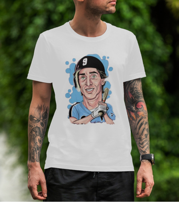 Von Hayes Goat Philadelphia Phillies Baseball Number 9 Cartoon T-Shirt