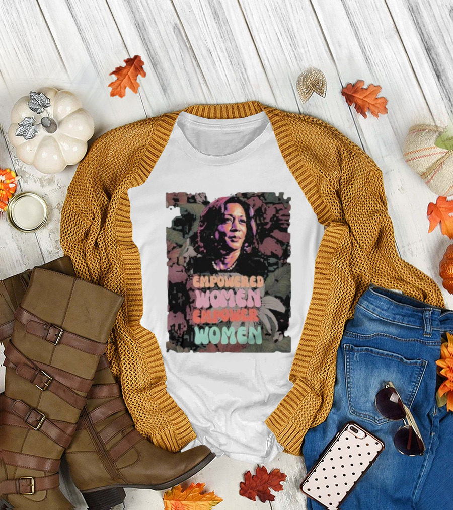 Empowered Women Empower Women Kamala Harris Floral Empowerment T-Shirt