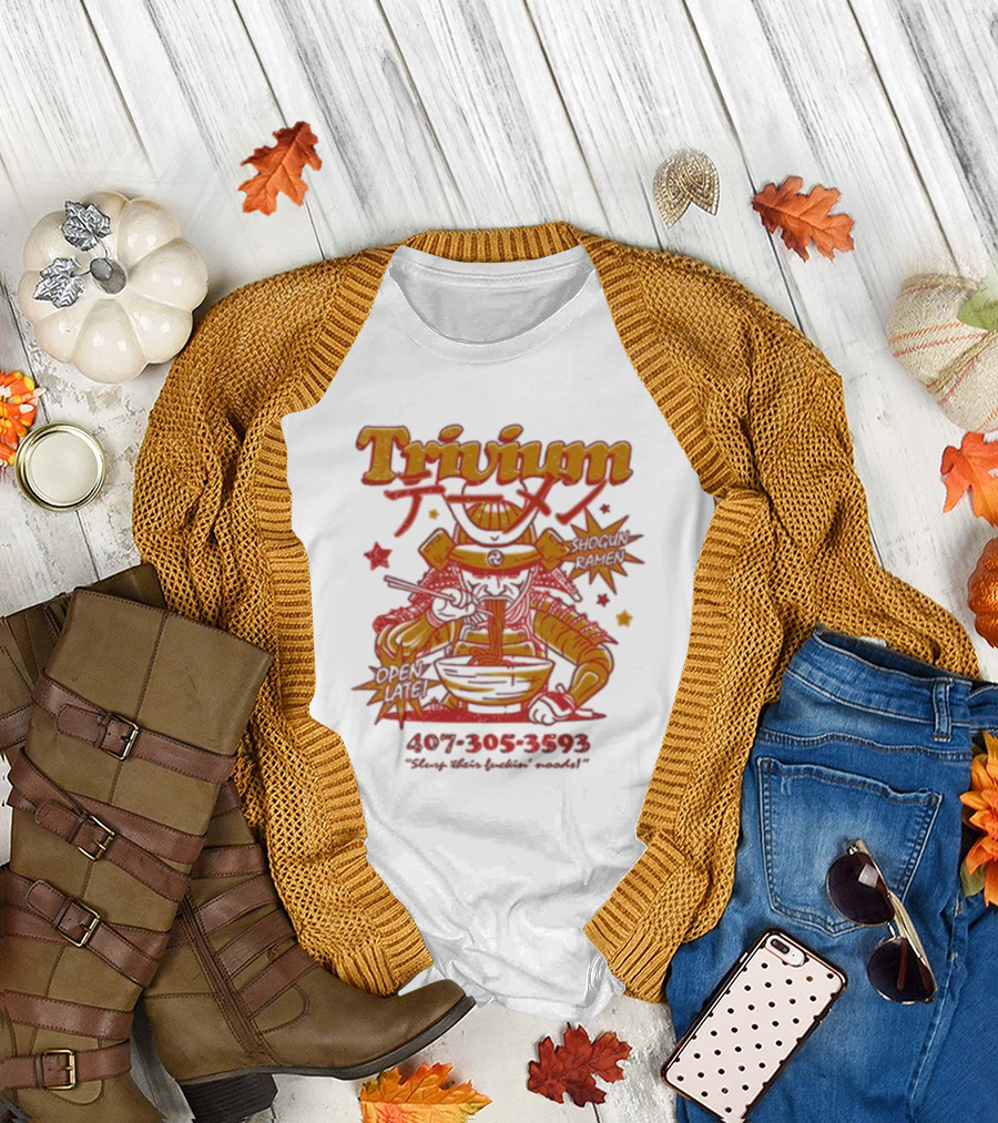 Trivium Shogun Ramen Feast of Flavor Open Late 407-305-3593 Slurp Their Ramen T-Shirt