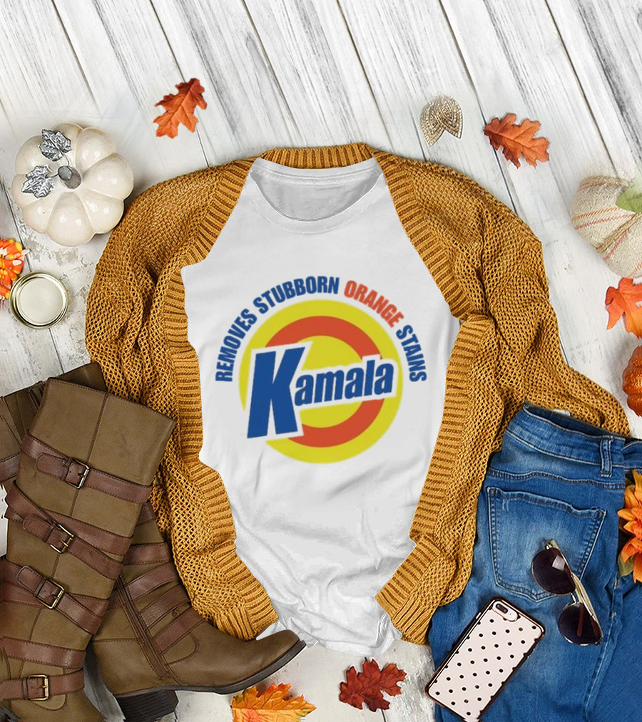 Kamala Removes Stubborn Orange Stains Logo Election Vote Kamala Harris T-Shirt