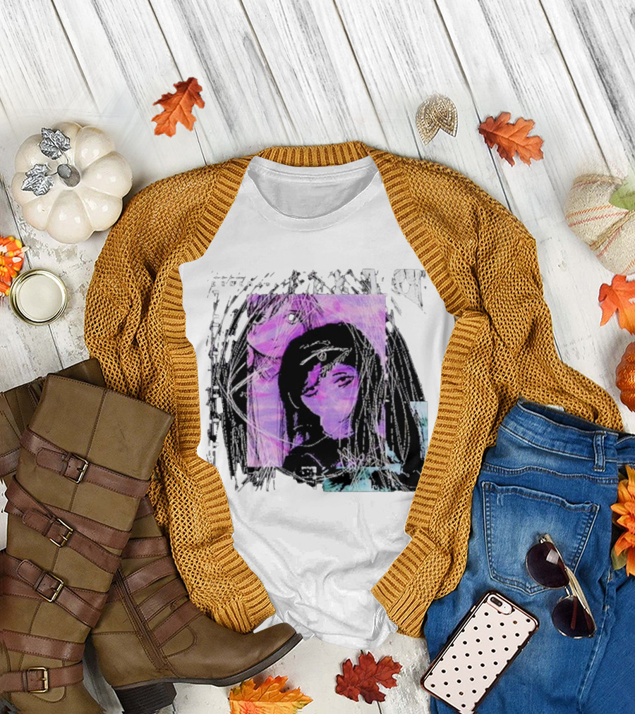 Cynthoni Sewerslvt Anime Aesthetic Purple Glitch T-Shirt