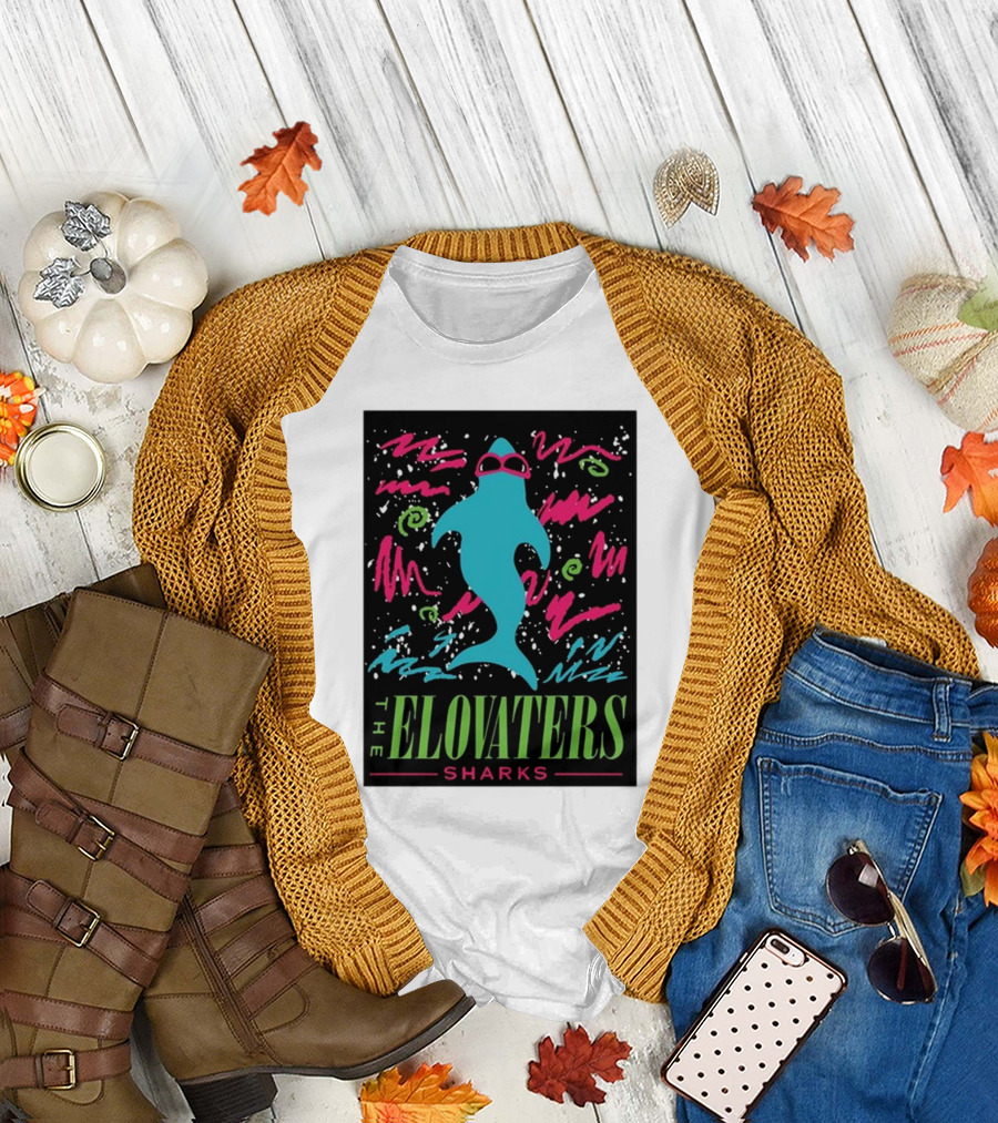 THE ELOVATERS SHARKS HYPERCOLOR VIBRANT WAVE T-Shirt