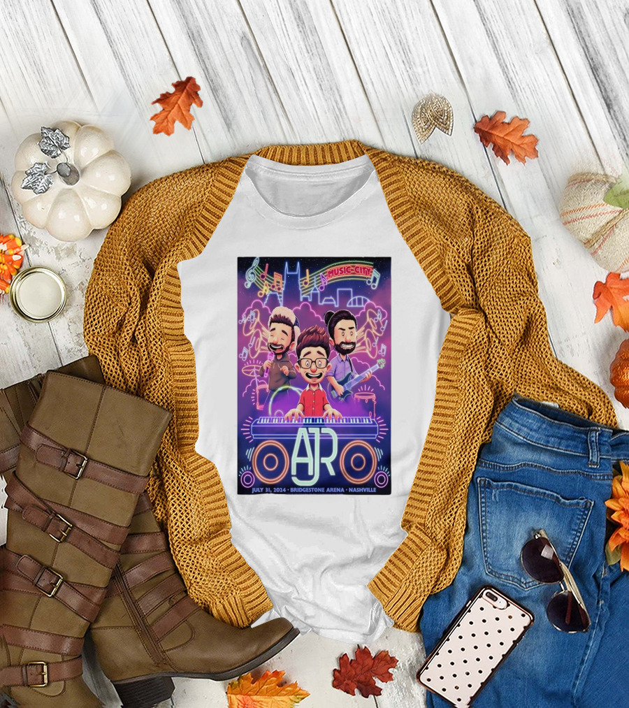 AJR Live at Bridgestone Arena Nashville July 31 2024 Music City Concert Event T-Shirt