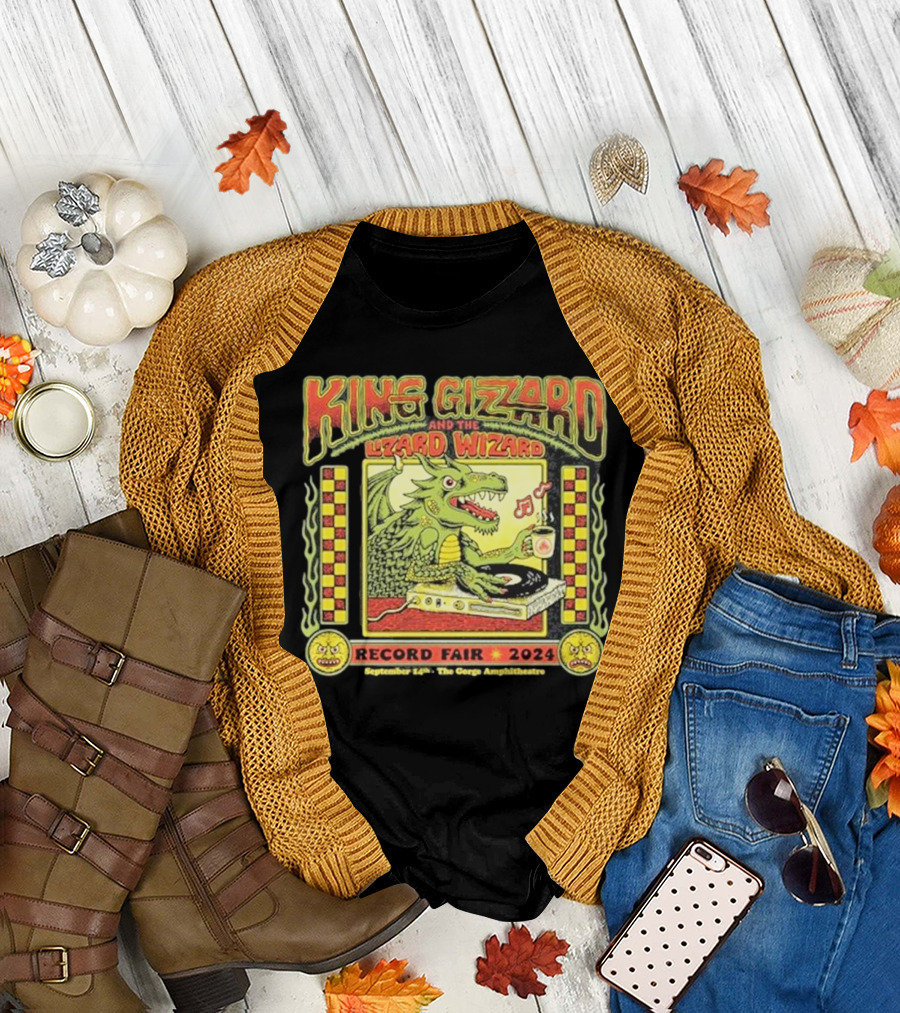 King Gizzard and The Lizard Wizard Record Fair 2024 September 14th The Gorge Amphitheatre T-Shirt