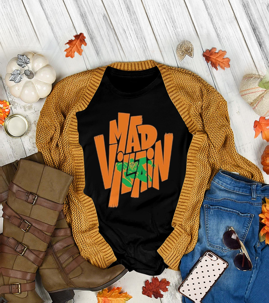 Mf Doom All Caps Madvillain Green Mask Mad Dash Villain T-Shirt