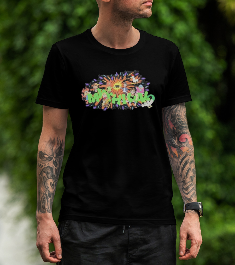 New Mythical ’90s Cartoon Characters Burst Mythical Explosion T-Shirt