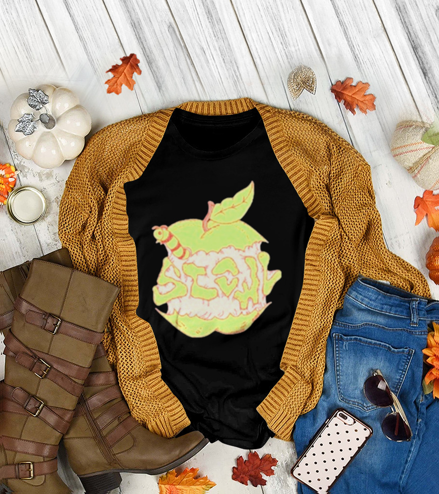 Scowl Apple 2024 Worm in Green Apple T-Shirt