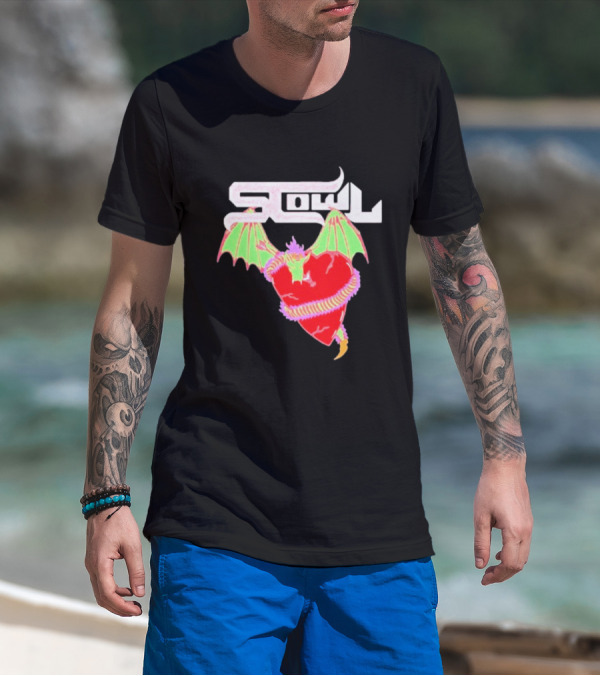 Scowl Dragon Heart Wings T-Shirt