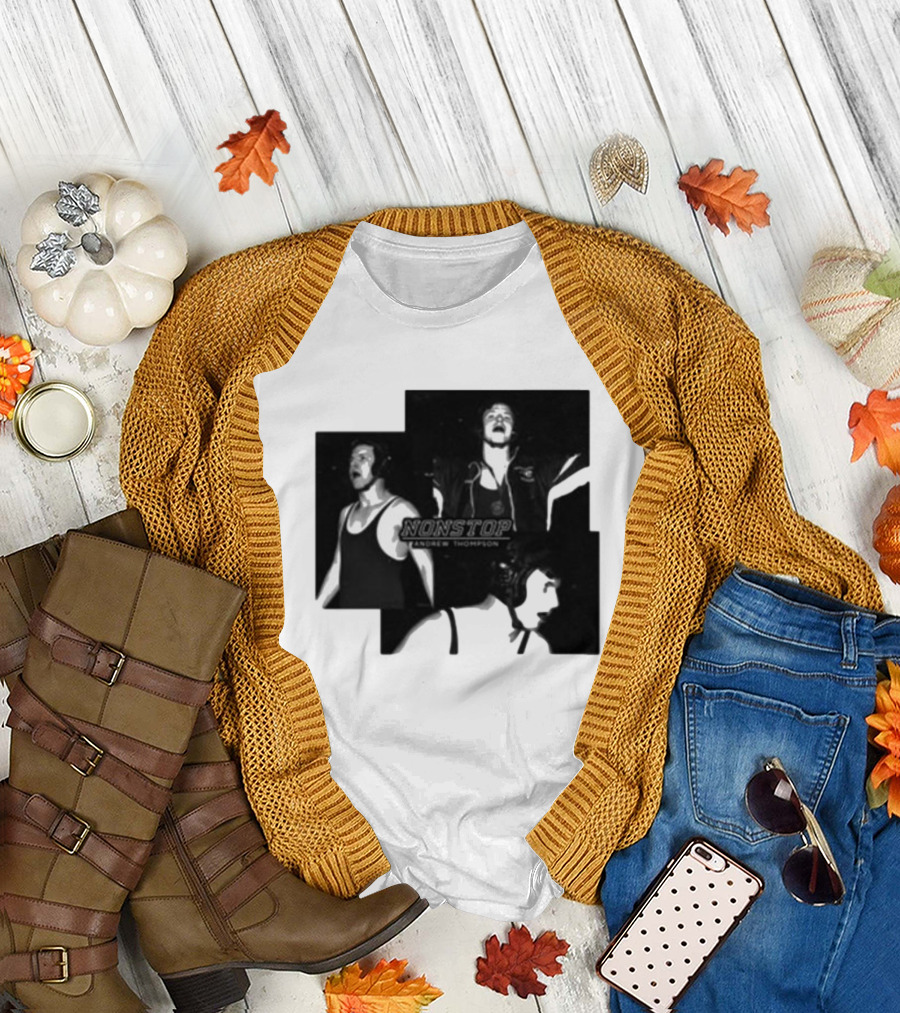 NONSTOP Andrew Thompson Black and White Collage T-Shirt