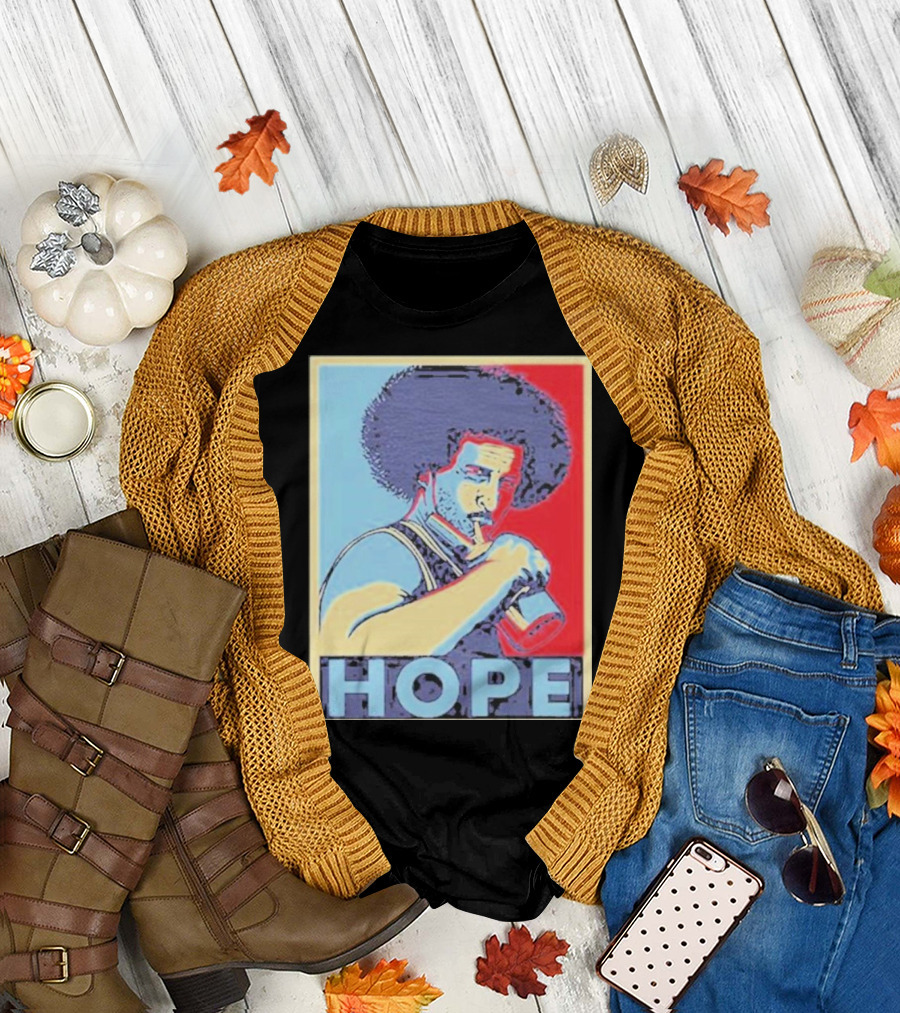 Andy Frasco and the U N Hope Poster Style with Blue Red Afro T-Shirt