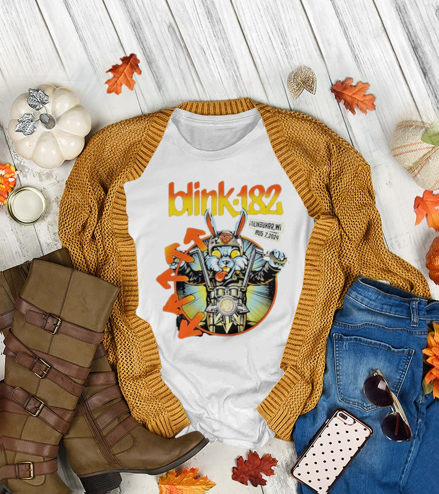 Blink-182 Concert Rabbit Milwaukee WI August 7 T-Shirt