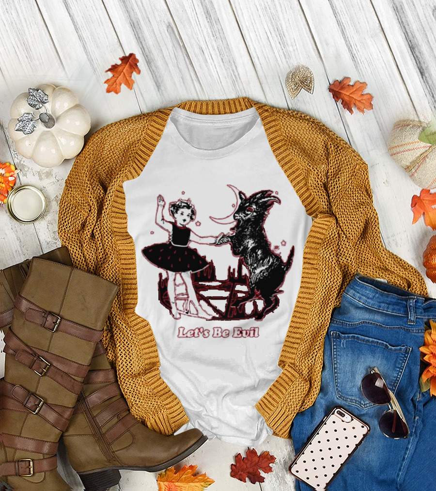 Teenhearts Let's Be Evil with Pentagram Dancing Girl and Goat T-Shirt