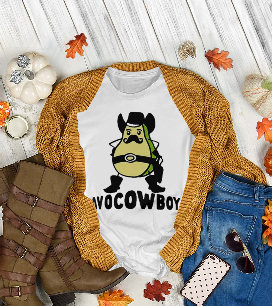 Got Funny Avocowboy Western Cartoon Avocado Character T-Shirt