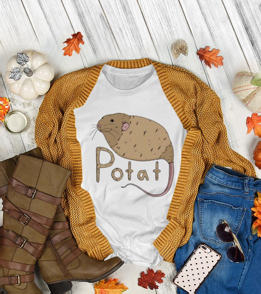 Grumpy Rat Potat Character Image T-Shirt