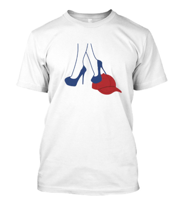 Kamala Harris Heels Stepping On Red MAGA Hat T-Shirt