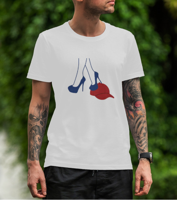 Kamala Harris Heels Stepping On Red MAGA Hat T-Shirt