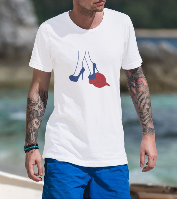 Kamala Harris Heels Stepping On Red MAGA Hat T-Shirt