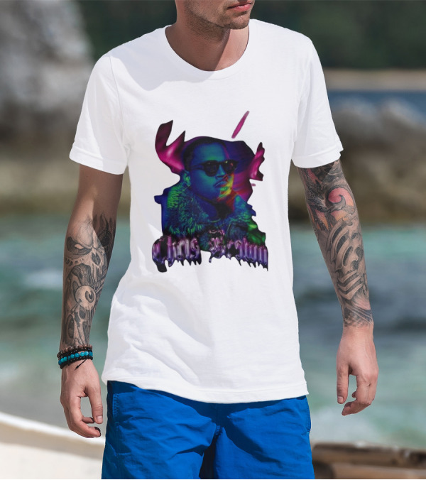 Chris Brown Northern Light Neon Style Fashion Trend T-Shirt