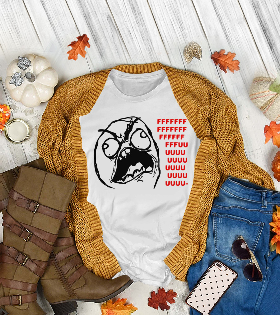 FFFFUUUU Rage Comic Meme Face T-Shirt