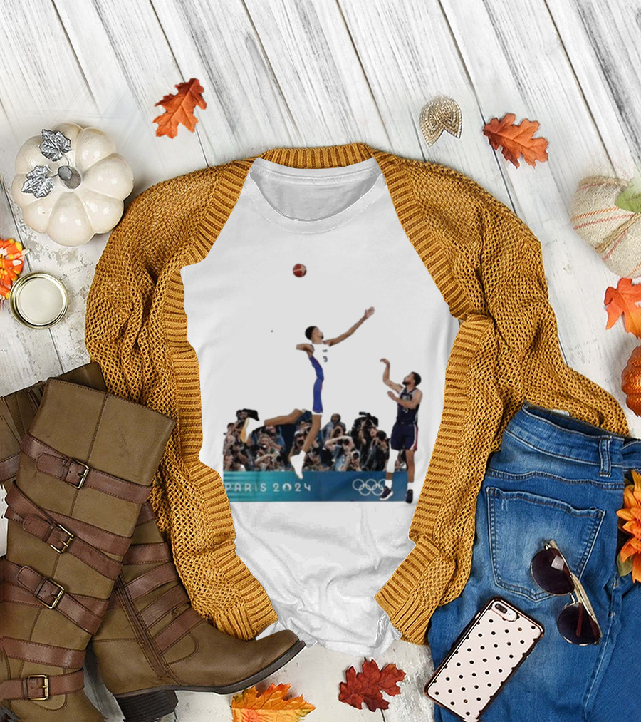 Paris 2024 Stephen Curry Keldon Johnson Chef Curry Basketball T-Shirt