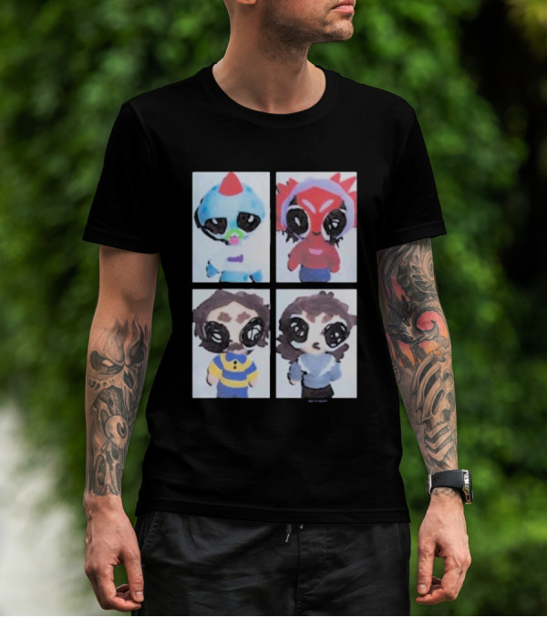 Emergency Intercom Plushies Cute Character Quartet T-Shirt