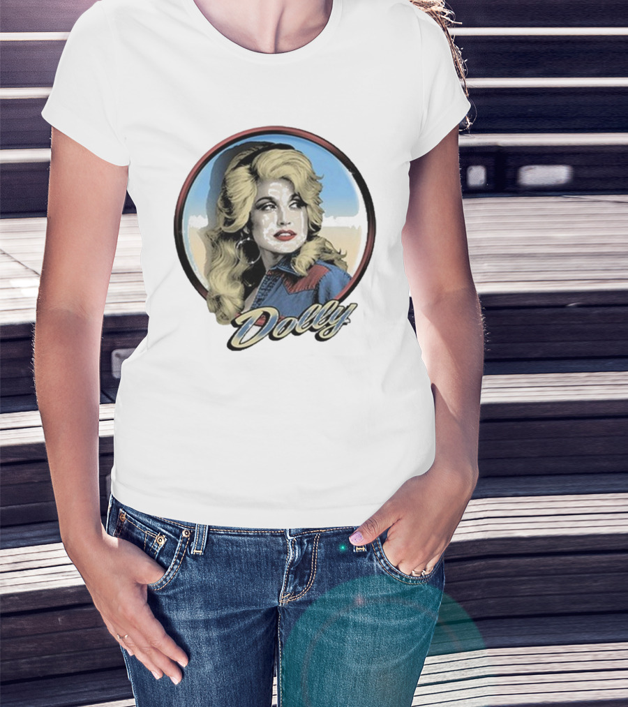 Dolly Parton Vintage Style Primary Color Photo T-Shirt