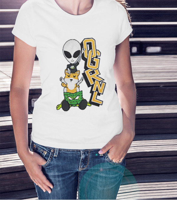 Rich And Lonely Alien With Bear OGRNL X Optic T-Shirt