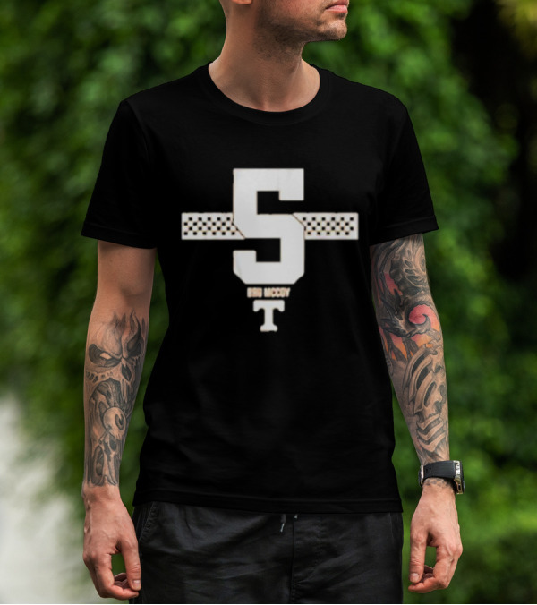 Tennessee Football Bru McCoy Number 5 Racing Stripe T T-Shirt