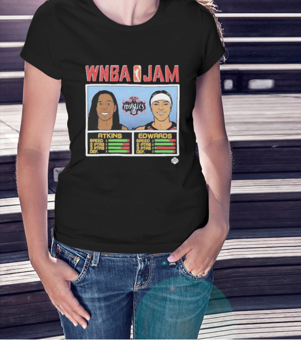 WNBA Jam Mystics Atkins Edwards Speed Points Defense T-Shirt