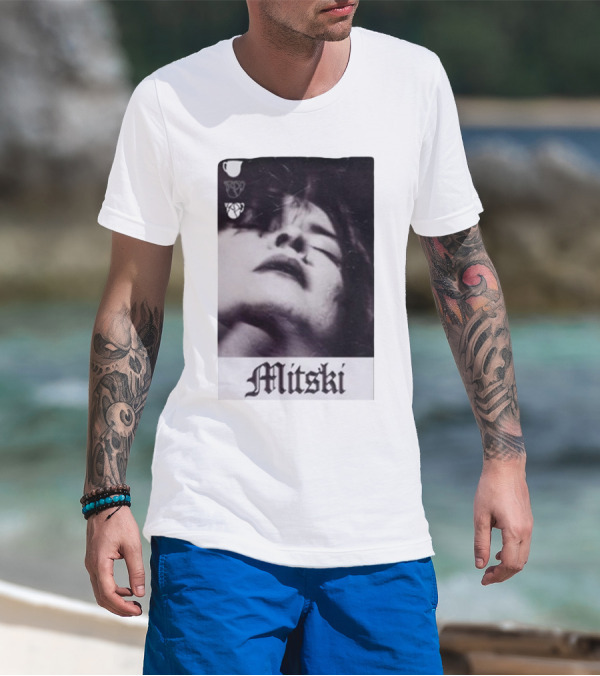 Mitski Gothic Black And White Portrait T-Shirt