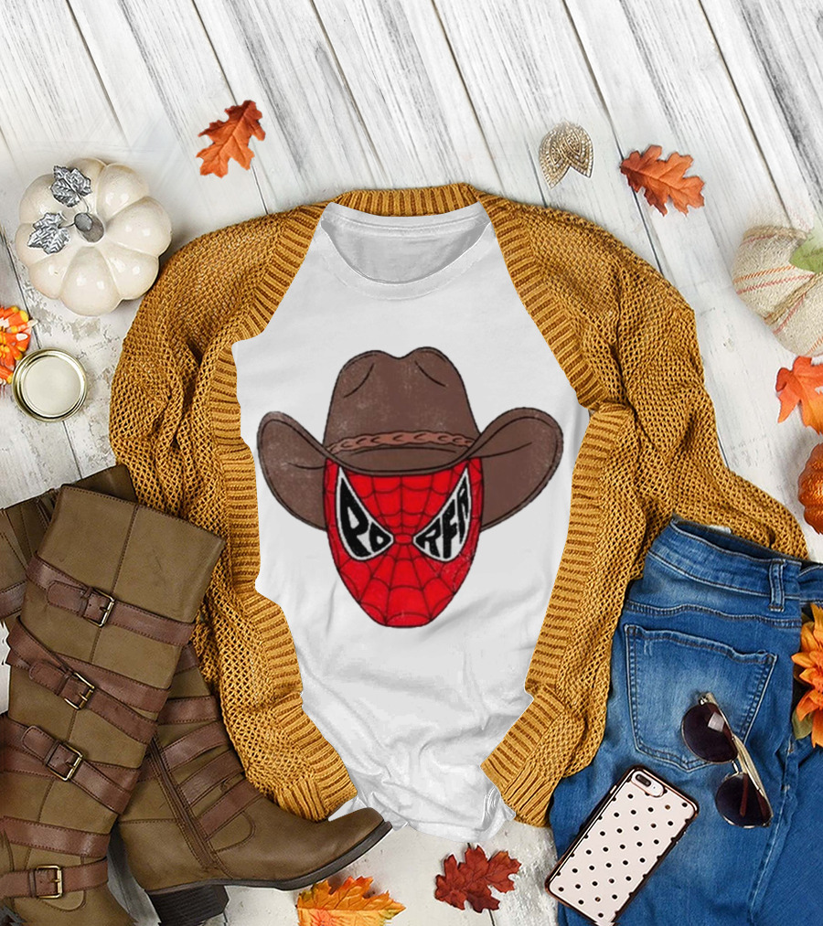 Por Favor Porfa Man Spider Cowboy Mask T-Shirt