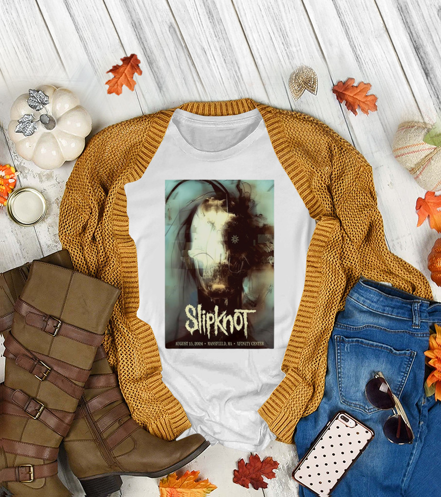 Slipknot August 15 2024 Mansfield MA Xfinity Center Concert T-Shirt